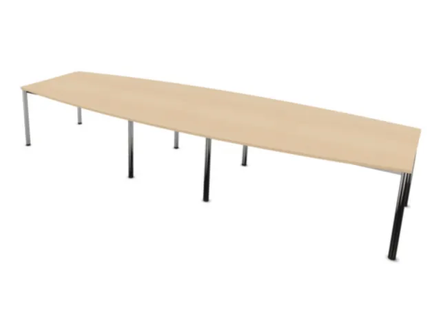 vergadertafel,HxBxD 740x4000x1400mm,vatvormig,NE-esdoorn