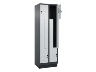 Z-garderobekast,HxBxD 1950x600x500mm,vak B 150/300mm,draaigrendel - 2