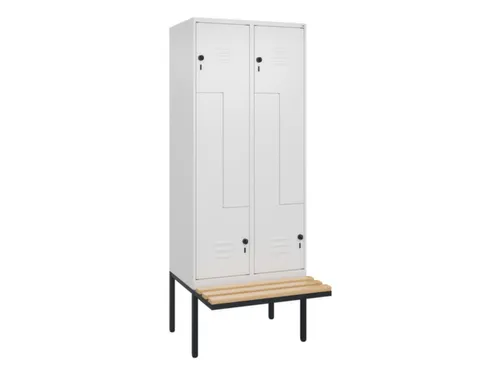 Z-garderobekast,HxBxD 2120x800x815mm,4vak,vak B 400mm,draaigrendel