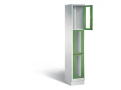 Lockerkast 1800x320x500mm 1x3 vakken Cilinderslot, Sokkel, RAL6011