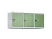 opzetkast,v. locker,3vak.,vak B 400mm,HxBxD 500x1200x500mm