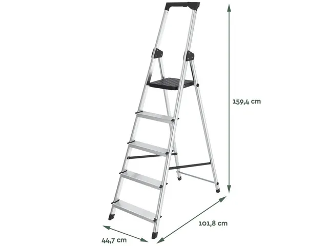 Escabeau aluminium 5 marches SL500 argent