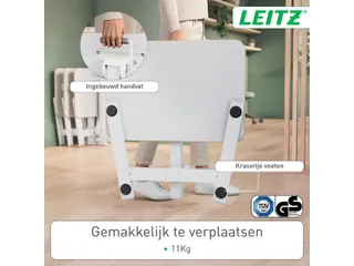 Zit-Sta bureau Leitz ergo compact inklapbaar 460x740x650mm wit - 17