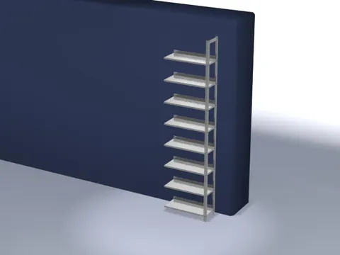 dossierstelling,aanbouwveld,HxBxD 2900x750x300mm,vaklast 60kg