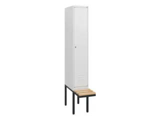 locker met bank,HxBxD 1950x300x815mm,1vak,vak B 300mm,cil.-slot - 1