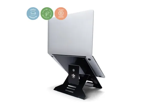 Laptopstandaard R-Go Riser Documenthouder Zwart