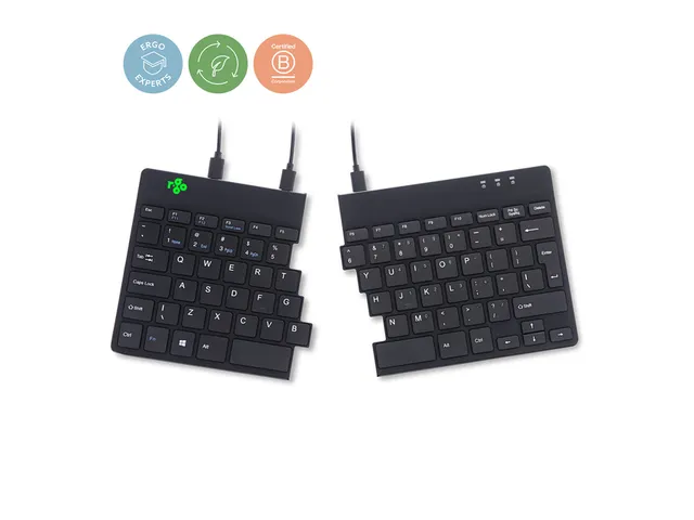 Split Break V2 ergonomisch toetsenbord Qwerty US Zwart bedraad