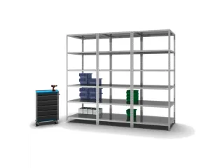 magazijnstelling,grondveld,HxBxD 2500x1000x800mm,vaklast 350kg - 3