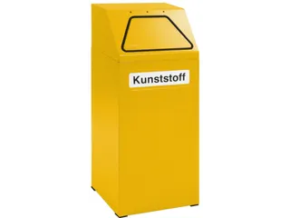 Afvalverzamelaar Vuurremmend 65 Liter 970X405X380Mm Binnenbak Geel - 1