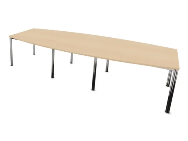 vergadertafel,HxBxD 740x3200x1400mm,vatvormig,NE-esdoorn