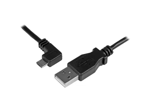 Micro-USB Oplaad en sync kabel M/M linksgehoekte Micro-USB 0.5 Meter