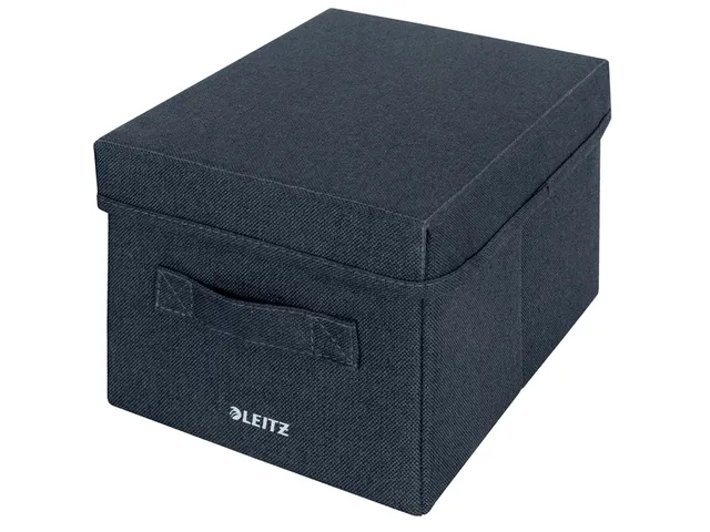 Boîte de rangement Leitz tissu avec couvercle 190x160x285mm gris 2pcs