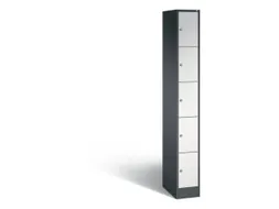lockerkast,HxBxD 1950x240x480mm,1x5vakken,romp RAL7021,front RAL7035