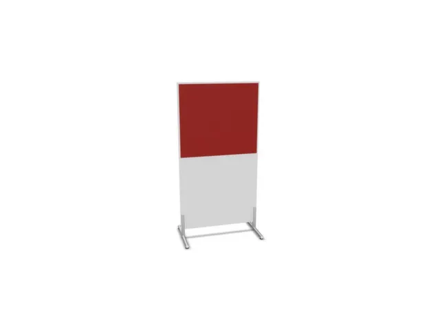 scheidingswand,HxB 1545x800mm,Bl-wit,BN4011-rood