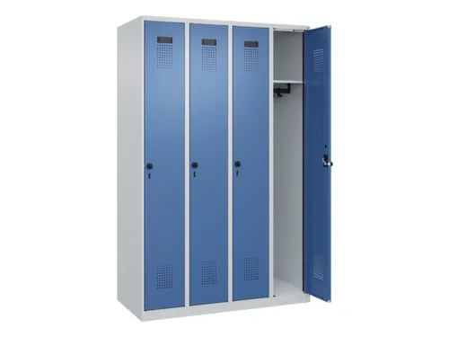 locker,HxBxD 1850x1200x500mm,4vak,vak B 300mm,draaigrendel