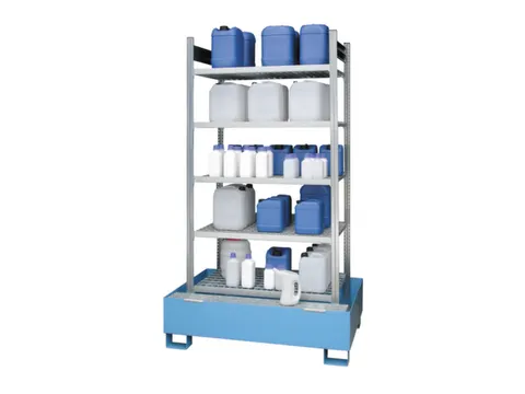 Stelling Gevaarlijke Stoffen 2000x1000x600mm 5roosterlegborden