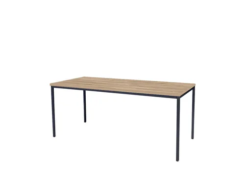 Domino Basic Tafel Vaste Hoogte 180x80 honey castello zwart 4-poots