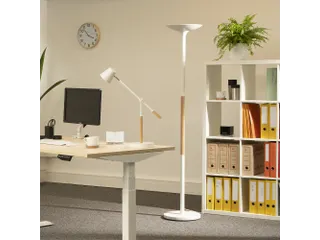 Unilux Pryska Vloerlamp LED Wit met beukenhout - 6