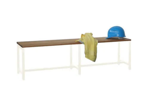 omkleedbank,LxD 1500x370mm,houten lijst beuken,onderstel RAL9010