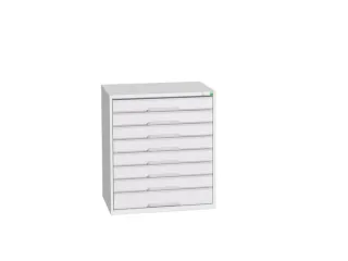 ladekast HxBxD 900x800x550mm 8laden romp RAL7035 front RAL7035 - 1