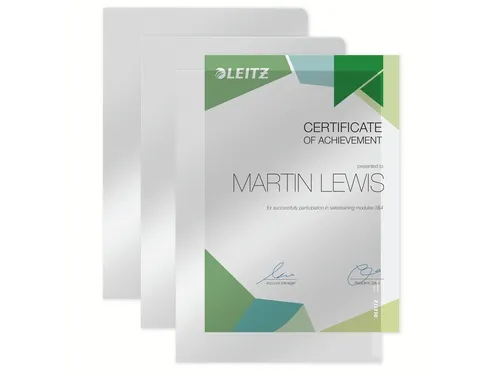 Insteekmap L-map Leitz 4106 Premium A4 0.15mm Helder Pvc Transparant