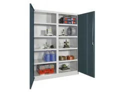 zwaarlastkast met openslaande deuren,RAL7035,front RAL7035