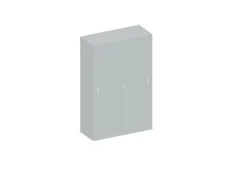 Schuifdeurkast 1540x1000x430mm Romp Lichtgrijs Decor Front Lichtgrijs - 1