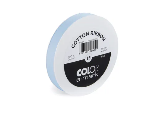 Lint Colop E-mark 15mmx25m blauw