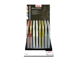 Gelschrijver Pentel K118 Grip medium assorti 4 kleuren