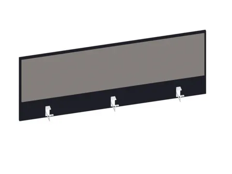 baliepaneel,v. bureau,aanbouw achter,B 1400mm,CC-zwart,BN8078-grijs