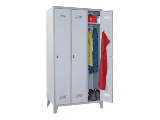 locker,HxBxD 1850x900x500mm,3vak,vak B 300mm,RAL7035,front RAL7035 - 2