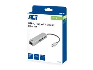 Hub ACT USB-C 3.0 3x USB-A Gigabit ethernet - 15