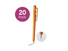 Eco v2.0 DetectaPen met clip oranje blauwe inkt detecteerbaar 20 stuks