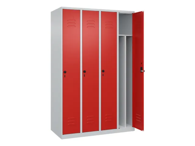 armoire vestiaire noir et blanc,HxlxP 1850x1200x500mm,4compart.
