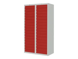 ladekast,HxBxD 1800x1000x500mm,34lade(n),RAL7035,front RAL3000 - 2