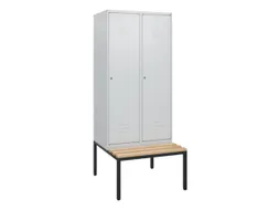 locker met bank,HxBxD 1950x800x815mm,2vak,vak B 400mm,cil.-slot