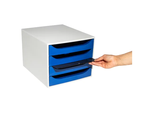 Ladenblok Ecobox Office 4 Laden Nacht Blauw