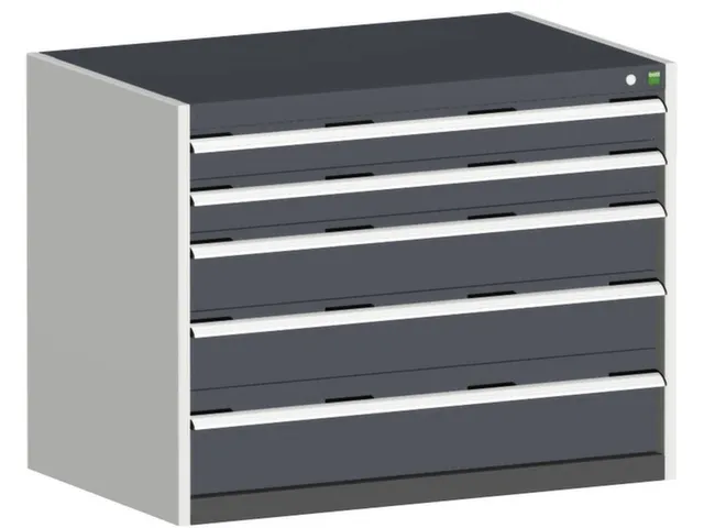 ladekast 800x1050x650mm 5laden zware lasten RAL7035 front RAL7016