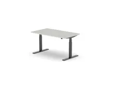 Elektrisch ihv bureau,HxBxD 650-1310x1400x800mm,blad lichtgrijs