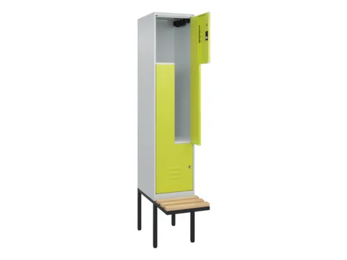 Z-garderobekast,HxBxD 2120x400x815mm,2vak,vak B 400mm,cil.-slot