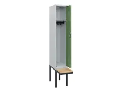 locker met bank,HxBxD 1950x300x815mm,1vak,vak B 300mm,cilinderslot