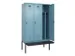 locker met bank,voor scheiding van kleding,HxBxD 2120x1200x815mm,3vak