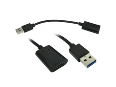 Origin Storage CAB-USBAM-USBCF, 0,15 m, USB A, USB C, USB 2.0, Zwart