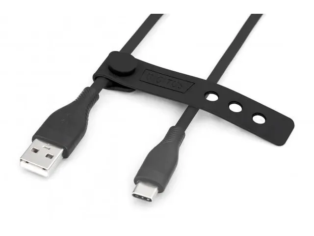 USB-C siliconen oplaadkabel USB-A USB-C 0,5m USB 2.0 60W zwart