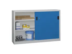 schuifdeurkast,HxBxD 1000x1500x400mm,RAL7035,front RAL5012