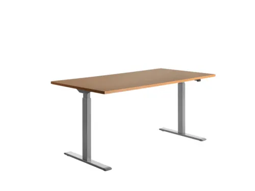 Elektrisch ihv bureau,HxBxD 700-1200x1600x800mm,blad beuken