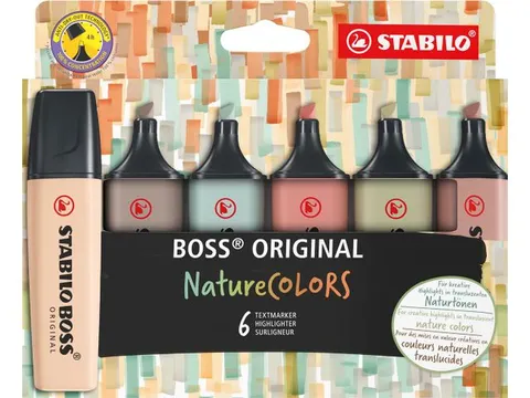 Markeerstift STABILO Boss 70/6 nature colors etui à 6 stuks