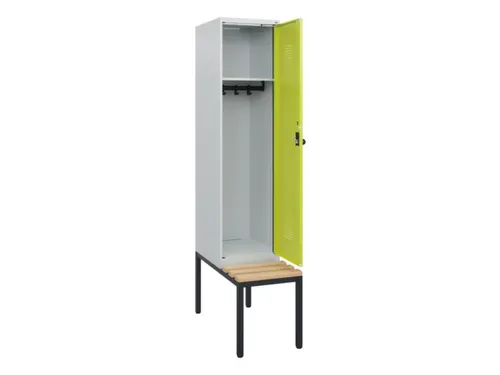 locker met bank,HxBxD 1950x400x815mm,1vak,vak B 400mm,draaigrendel