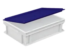 Scharnierdeksel Voor Euronorm Stapelkrat Lxb 400X300Mm Blauw