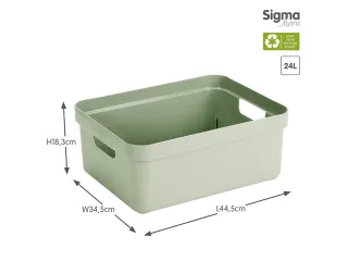Sigma Home opbergbox 24L groen - 44,5x34,5x18,3cm - 2